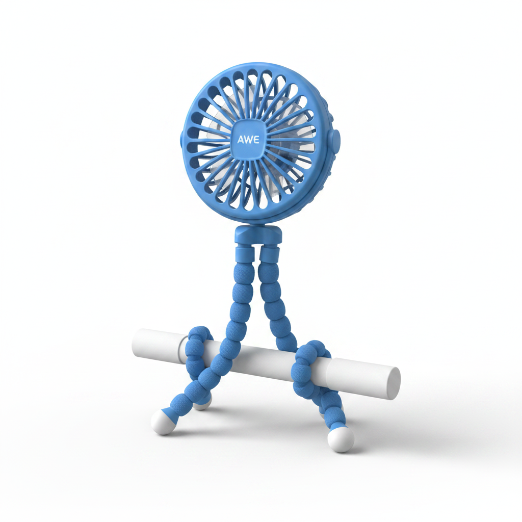 AWE Stroller Fan – Blue