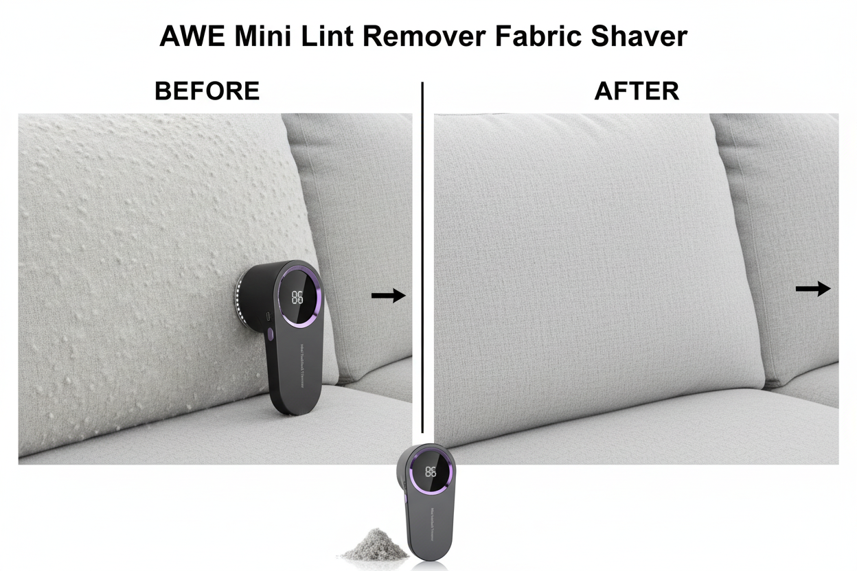Lint Remover Before After